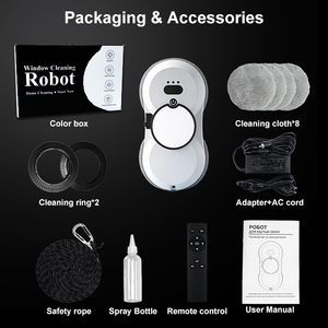 เครื่องล้างกระจกแบบไร้รอยขีดข่วน ตรวจจับขอบอัตโนมัติ ให้ความเงางามเต็มพื้นที่ พร้อมเอฟเฟกต์ขัดเงา เครื่องทำความสะอาดกระจกไฟฟ้าแบบพกพา - Product Image 6