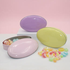 Scatole di latta di metallo per uso alimentare stampate personalizzate confezioni ovali per biscotti e caramelle lattine di cioccolato con coperchi per l'imballaggio - Product Image 5