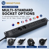 PDU 19 pouces à montage en rack avec options de prises multi-standard, interrupteur et protection contre les surtensions – Équipement de distribution d'alimentation