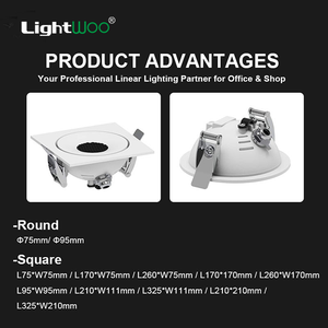 Foco LED lineal empotrable COB, Downlight cuadrado de múltiples cabezales, Foco cuadrado profundo, Iluminación puntual, Focos, Downlight - Product Image 2