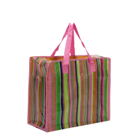 Sacs en poly en matériau recyclé RPET personnalisés, grands achats, sac en pet recyclé laminé avec fermeture à glissière