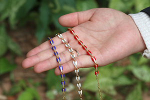 <span class=keywords><strong>Bracelet</strong></span> à breloques réglable en cuivre plaqué <span class=keywords><strong>or</strong></span> avec zircon, chaîne à maillons en forme <span class=keywords><strong>de</strong></span> grains <span class=keywords><strong>de</strong></span> <span class=keywords><strong>café</strong></span> en émail néon coloré, design bohème pour femmes - Product Image 5