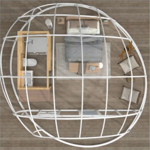 Tenda Capsula Glamping Ovale Personalizzata con Bagno Integrato per Ritiro di Lusso e Vacanze Esclusive - Product Image 2