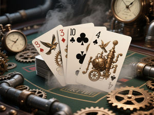 Naipes estilo <span class=keywords><strong>Steam</strong></span> Punk con acabado de superficie brillante de ambiente fresco para ocasiones de juegos de cartas tarjeta personalizada - Product Image 2