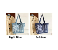 Sac fourre-tout personnalisé en toile durable de grande capacité (16 oz) avec fermeture éclair, bandoulière pour femme, en tissu denim, sur mesure