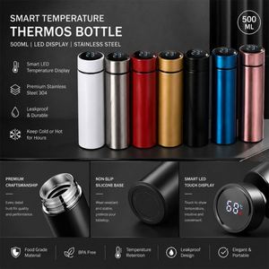 Bouteille intelligente personnalisée avec logo imprimé, cadeau promotionnel pour entreprise, bouteille d'eau intelligente personnalisée, bouteille intelligente avec affichage de la température numérique - Product Image 2