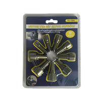 Jeu de douilles à embout pour vis à tête hexagonale en acier métrique, jeu de douilles à embout hexagonale de 1/4'' pour perceuse à percussion