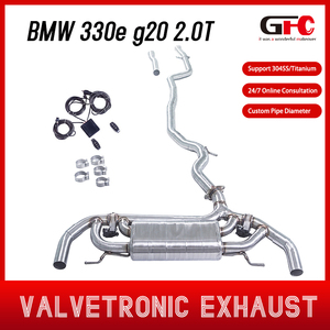<span class=keywords><strong>Precio</strong></span> de Fábrica para el Sistema de Escape del <span class=keywords><strong>BMW</strong></span> <span class=keywords><strong>330e</strong></span> G20 2.0T 2019 con Doble Válvula Electrónica, Doble Salida, Acero Inoxidable 304, Tubo de Escape CatBack - Product Image 3
