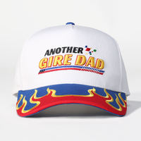 Gorra Deportiva de Sarga de Algodón de 5 Paneles de Alta Calidad Personalizada OEM, Logotipo Bordado en 3D, Visera Curva, Gorra de Béisbol Azul