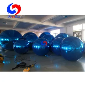 Happy Valentine's Day Decoration Big Shiny Blue Balls Gold, Silver ,Blue Giant Inflatable Shimmering Jumbo Mirror Orbs
