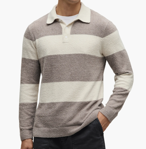 Maglione Unisex di Lusso Lavorato a Maglia per Golf e Polo, Felpa da <span class=keywords><strong>Uomo</strong></span> Personalizzata di Alta Qualità <span class=keywords><strong>con</strong></span> Motivo a Righe Lunghe, Maglione da <span class=keywords><strong>Pigiama</strong></span> - Product Image 3
