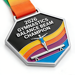 Medalla Deportiva Personalizada <span class=keywords><strong>de</strong></span> Aleación <span class=keywords><strong>de</strong></span> Zinc para Gimnasia, Medalla <span class=keywords><strong>de</strong></span> Campeonato <span class=keywords><strong>de</strong></span> Metal con Esmalte <span class=keywords><strong>de</strong></span> Color, Fundición a Presión, ODM OEM - Product Image 2