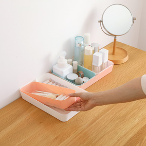 <b>Drawer</b> Organizer Boxes Rectangular Uncapped <b>Stackable</b> For Desk <b>Storage</b> White Pink Sky Blue Dark Blue - Product Image 2