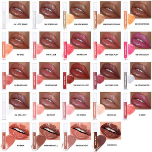 Brillant à lèvres Vegan de marque privée brillant à lèvres Plumper Shimmer Glitter Jelly Clear Nude Glossy Lip <span class=keywords><strong>Gloss</strong></span> Vendor - Product Image 2