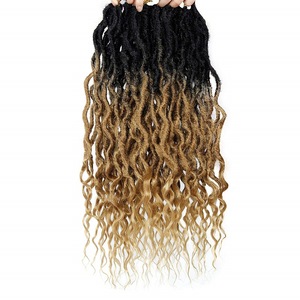 Perruque tressée <span class=keywords><strong>africaine</strong></span>, modèle sirène, reine déesse, faux locs 16/24, fibre chimique teinte, tresse en os de poisson - Product Image 3