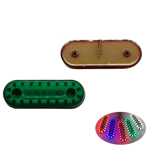Feu <span class=keywords><strong>de</strong></span> position latéral LED ovale, anneau néon halo, feu <span class=keywords><strong>de</strong></span> <span class=keywords><strong>gabarit</strong></span> pour <span class=keywords><strong>remorque</strong></span>, clignotant bicolore pour camion et camping-car 12V 24V - Product Image 2