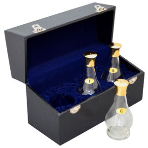 OS-1003 Brass and Glass <b>Oil</b> Stock and Case for Home Decor and Personal Use with Beautiful <b>Candles</b> - Product Image 1