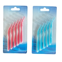 5 paquets brosse dentaire privée brosse interdentaire en forme de L pour nettoyage des espaces entre les dents