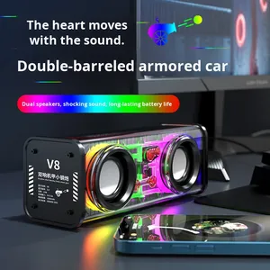 ลำโพงบลูทูธ5W พร้อมเบสหนักตั้งโต๊ะแบบพกพามีเมชา - Product Image 5