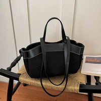 Sac fourre-tout léopard en suède doux avec fermeture éclair, idéal pour l'été, le quotidien et les trajets – Nouvelle collection transfrontalière, en stock