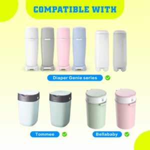 Bolsas de repuesto para contenedor de pañales, 7 capas, con bloqueo de olores, a prueba de fugas, gruesas, de PE, para pañales de bebé - Product Image 5