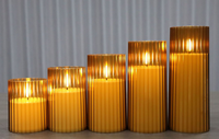 XSD9282 eléctrico marfil batería de plástico Led borde Pilar velas para boda cumpleaños MESA CENTRO DE MESA decoración de fiesta