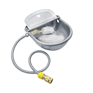 Nouveau distributeur automatique d'abreuvoir pour animaux en acier inoxydable 304 distributeur d'eau pour bétail vache 2 vannes à flotteur connecteur rapide - Product Image 1