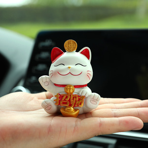 Creative Lucky Cat <b>Car</b> Dashboard <b>Ornament</b> Plastic Resin New <b>Car</b> Decoration Holiday Gift Personal Gift - Product Image 4