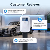 Borne de recharge murale pour véhicule électrique homologuée CE, 7 kW, 32 A, monophasée, type 2, avec contrôle par application 4G, recharge rapide AC