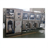 Ligne de production d'eau minérale de 5 gallons, système de remplissage électrique automatique, contrôle PLC, haute précision, emballage en baril en plastique de 2 ml