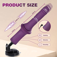 Mini machine sexuelle rechargeable par USB, Dildo Thruster - Silicone et ABS, 70 mm de poussée, 10 modes de vibration, 3 vitesses de poussée pour femmes