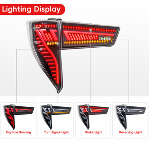 ไฟท้าย LED คุณภาพสูง AURON สีแดง ABS สำหรับ INNOVA ปี 2016-2022  แบบติดตั้งได้กับรถทั่วไป  รุ่นปรับปรุง 72W 12V รับประกัน 1 ปี - Product Image 2