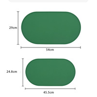 Tapis de Nourrissage Antidérapant Portable en Silicone Étanche pour Animaux (Chiens et Chats) avec Bords, pour Aliments et Eau