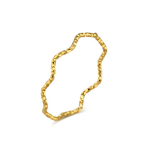 Fashion <b>Ring</b> 1mm Wave <b>Titanium</b> Steel For Women Daily Wear Silver Gold Rose Gold - Product Image 5