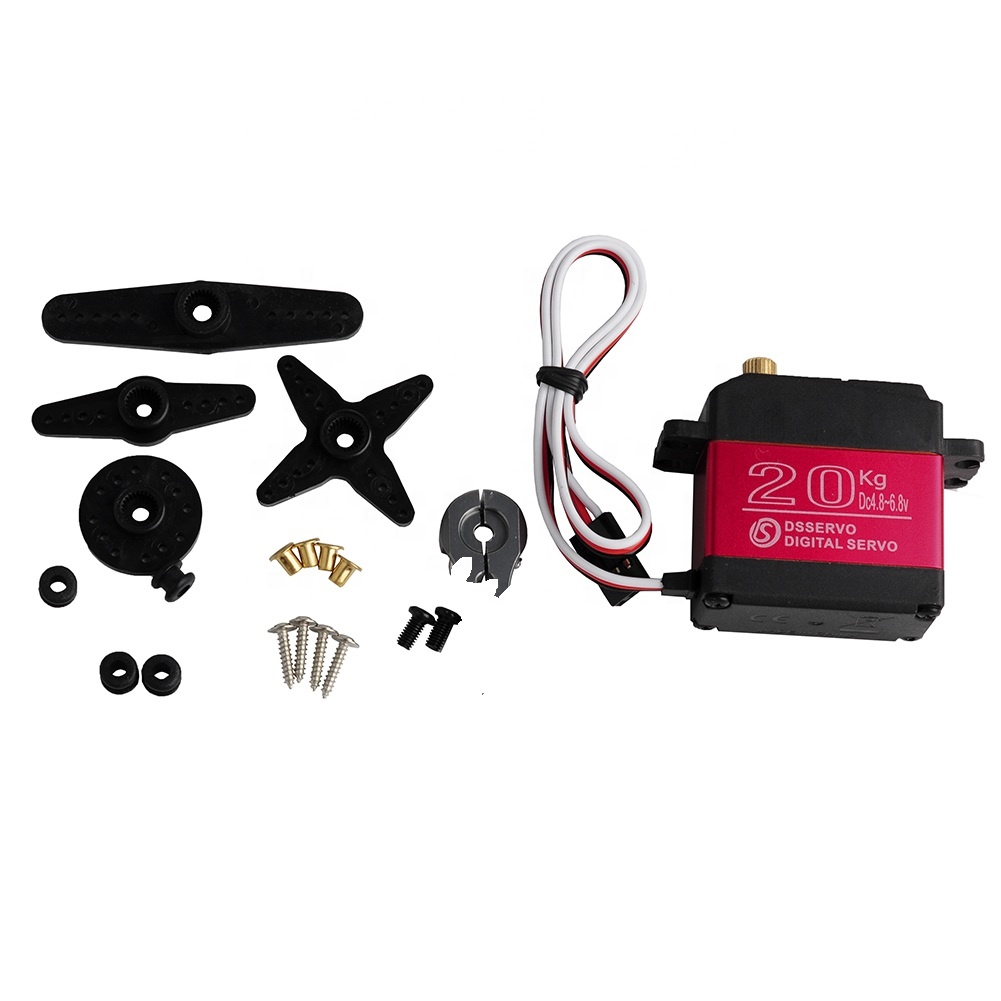 DS3218MG 20 кг водонепроницаемый цифровой сервопривод с высоким крутящим моментом Полный металлический редуктор RC сервопривод для 1/8 1/10 1/12 гусеничный (180 270 градусов)