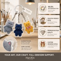 Porte-clés en acrylique style ours en peluche personnalisé HanXin Boutique – Collection originale d'artiste, petit fournisseur d'usine en gros