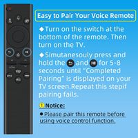 Télécommande TV rechargeable pour téléviseurs intelligents Samsung, remplacement pour les modèles 2019-2025 avec commande vocale, USB-C et charge solaire