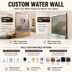 Fontaine Cascade Rideau Intérieure sur Mesure, Panneau Mural Cascade Autoportant, Cloison Cascade en Verre - Product Image 3