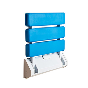 Siège pliant mural pour salle de bain, bleu, antidérapant, pour la sécurité des personnes âgées, capacité de 150 kg - Product Image 5