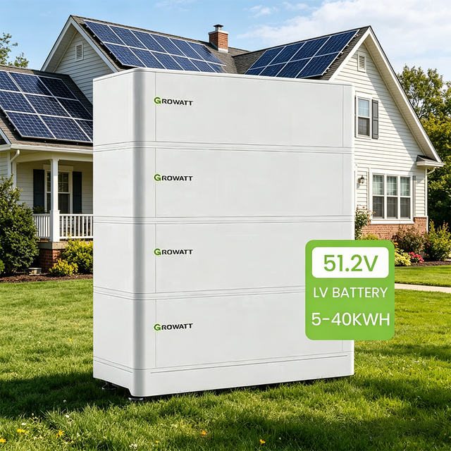 Growatt Low Voltage Lithium Ion Battery 51.2V 2.56-25.64Kwh Customized Power Wall Mounted Lifepo4 Solar Energy Batteries IP65