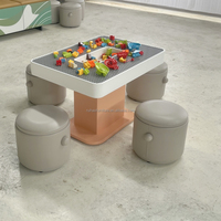 Ensemble table et chaises de jeu sensoriel interactif moderne pour enfants, durable en MDF, personnalisable, pour chambre, salon ou supermarché