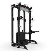 POWERMAN - Máquina de Gimnasio Multifuncional con Sistema de Poleas y Cables, Power Rack Smith, la Más Nueva del Mercado
