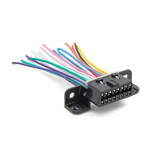 OBD2 16 Pin Female Terminal Type Connector Adapter Auto Diagnostic Tools for Universal Vehicles