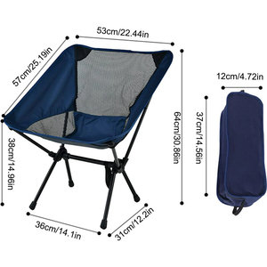 Chaise de camping pliable <span class=keywords><strong>l</strong></span>égère et portable pour la plage, la randonnée, la pêche, chaise de camping pliable en aluminium à dossier bas avec <span class=keywords><strong>sac</strong></span> de rangement - Product Image 3
