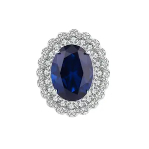 Wholesale jewelry S925 Silver hot sale Tanzanite Sapphire jewelry set main stone 12*16-6*8 for women