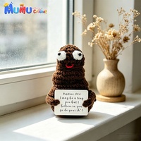 Muñeco de Crochet Divertido de Popó para Apoyo Emocional, Hecho a Mano, Compañero de Escritorio, Regalo Humorístico para Aliviar el Estrés, Decoración de Oficina