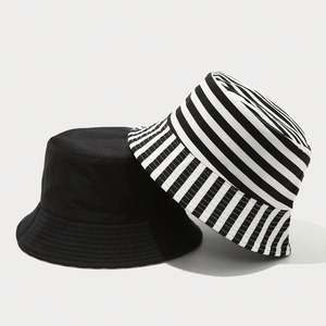 Nouveau chapeau bob rayé printemps-été pour filles, chapeau de soleil d'extérieur - Product Image 3