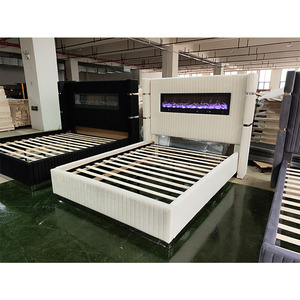 PZCN 홈 뷰티 럭셔리 잠자는 침실 침대 프레임 성인용 덮개를 씌운 침대 가구 이층 침대 - Product Image 5