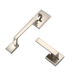 Juego de Manijas para <span class=keywords><strong>Puerta</strong></span> Principal de Villa en Negro Mate, Diseño Moderno, Palanca Reversible, Control Táctil Ambidiestro, Fácil de Usar en Hoteles y Apartamentos - Product Image 5
