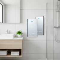 Calentador de Agua Eléctrico Instantáneo de Pared con Pantalla LED Grande, Resistente al Agua IPX4, Elemento Calefactor de Aluminio Fundido, Calentamiento Rápido